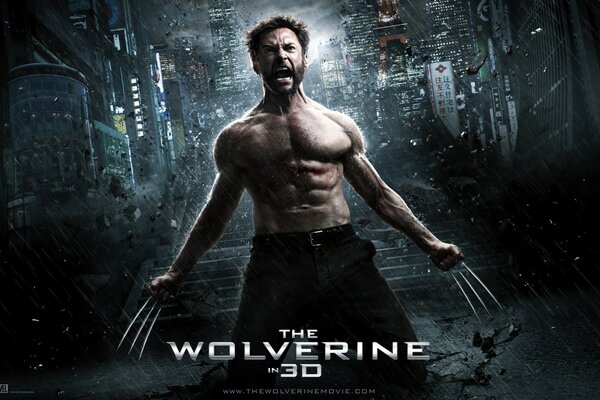 Wolverine furioso con garras sueltas