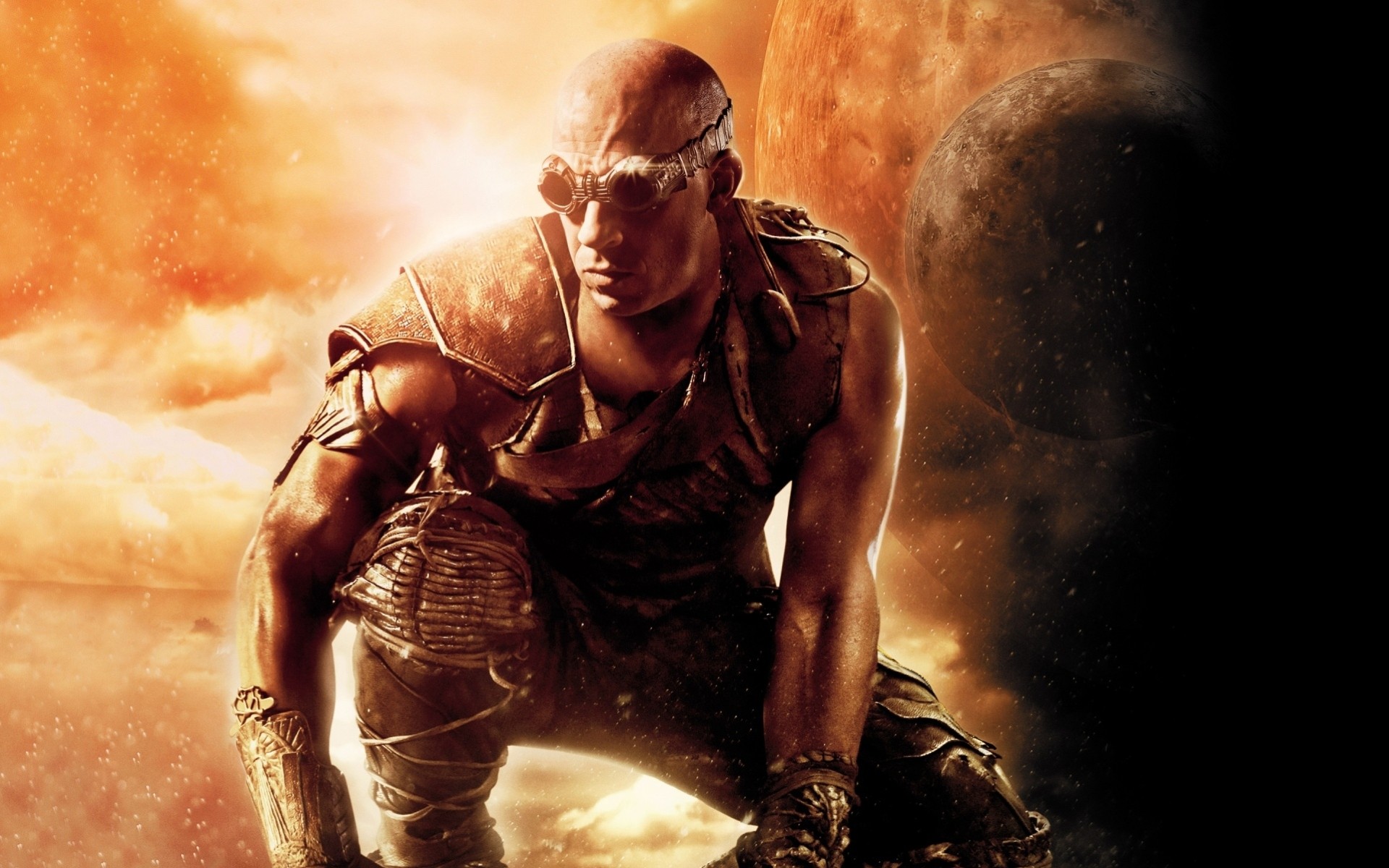 riddick vin diesel akcja mięśnie ludzie fantastyka aktorzy