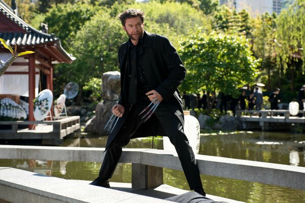 A shot of Hugh Jackman from the film rasomakh