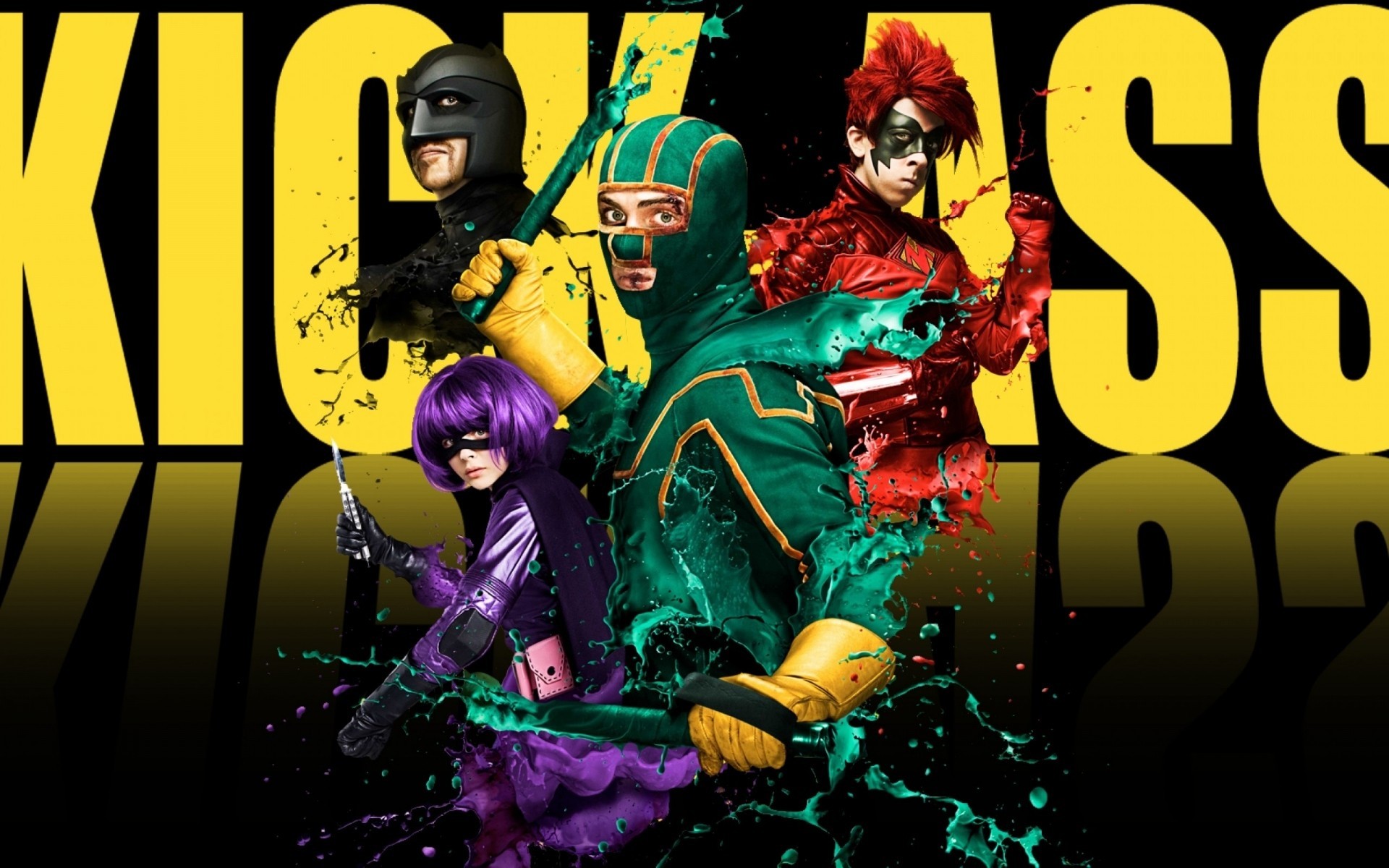 lettere azione calci in culo commedia vista hit-girl grafica