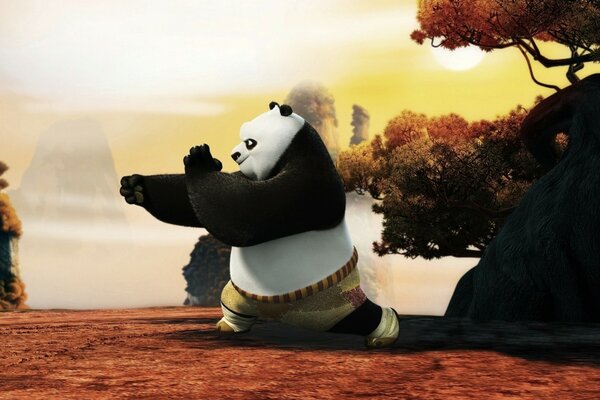 Kung Fu Panda dans les cours de Kung Fu