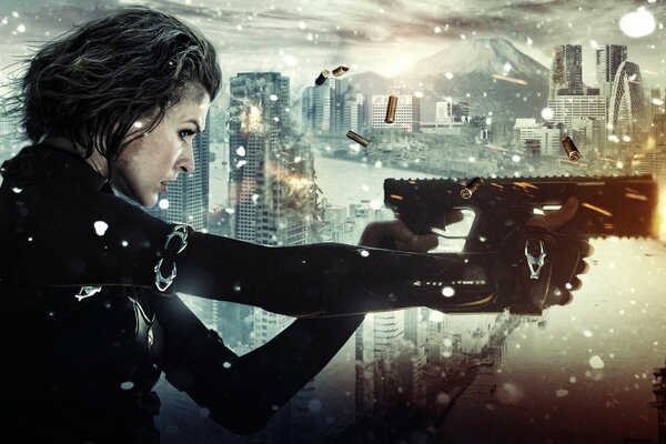 Milla Jovovich fights evil