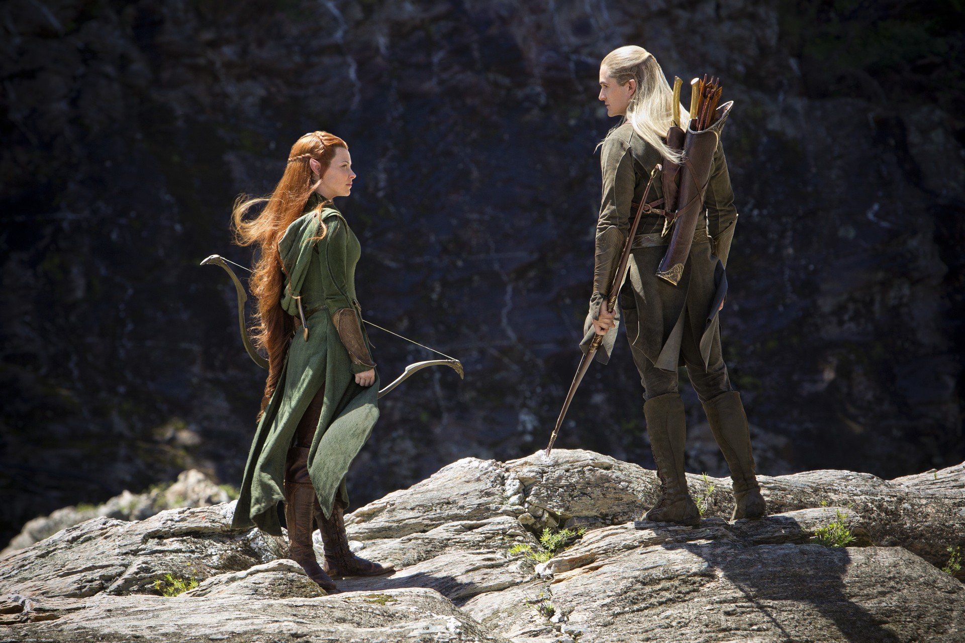 elfos arqueros bosque el hobbit: páramo de smog legolas tauriel o ida y vuelta arquero orlando bloom evangeline lilly tiradores el hobbit mirkwood