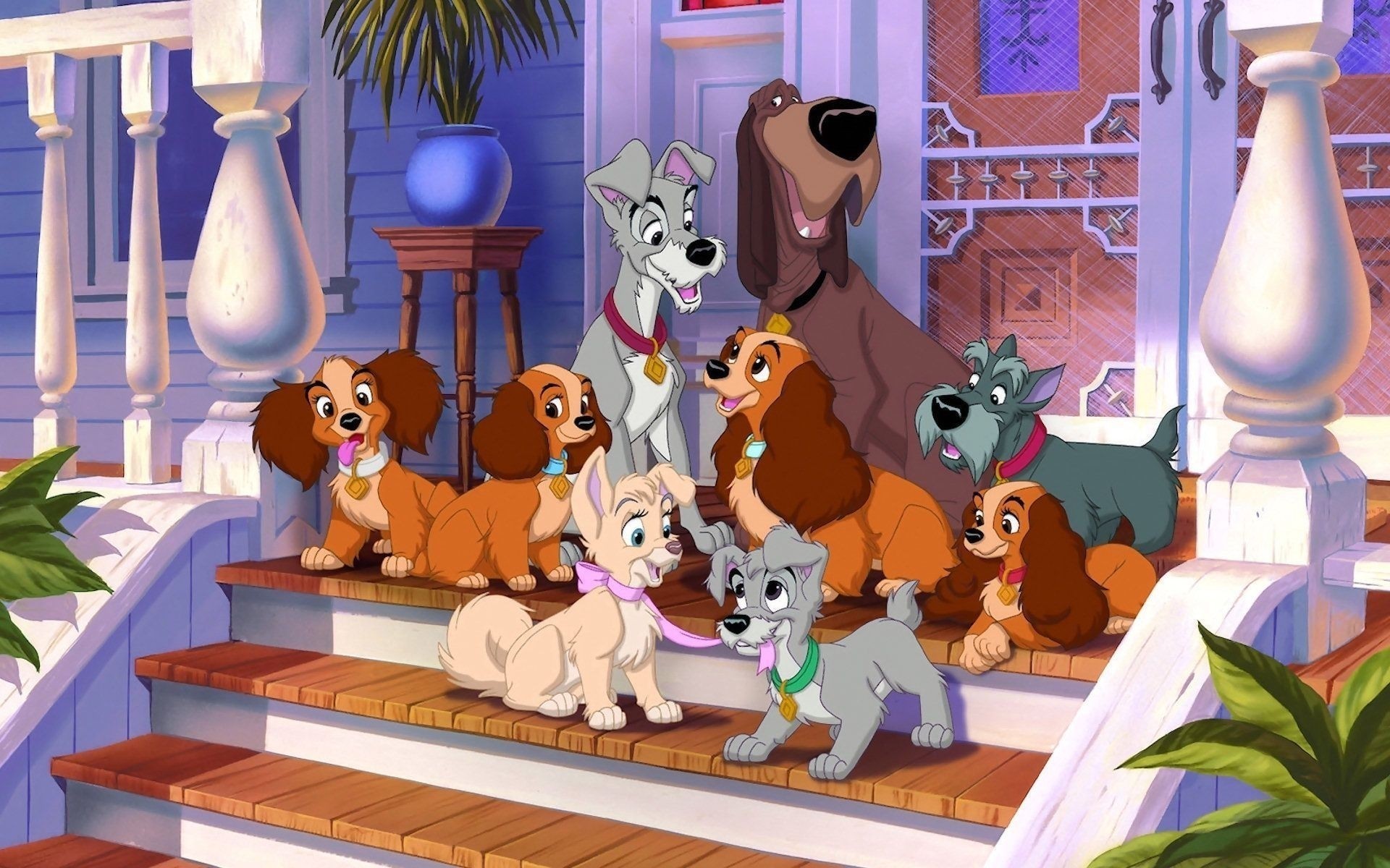 characters puppies cartoon lady house hobo dogs lady and the tramp jock trustee heroes a porch