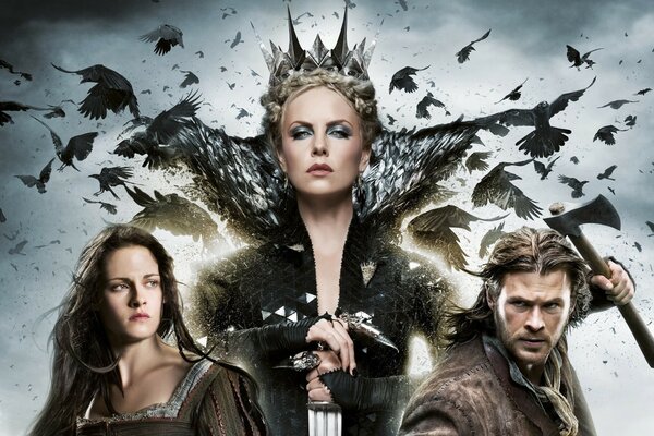 Poster for the film snow white and the huntsman with actors