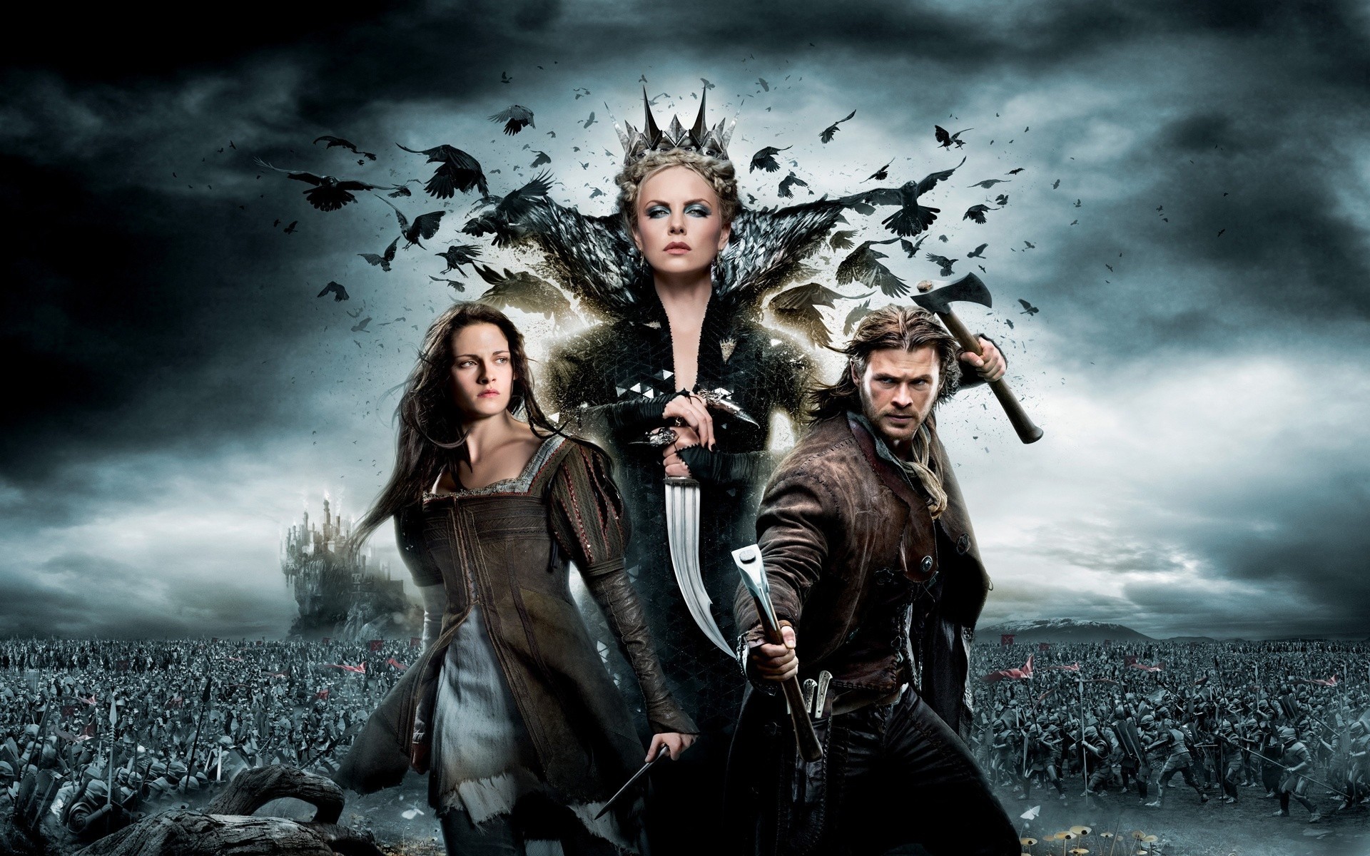 celebrity actress charlize theron chris hemsworth snow white and the huntsman fantasy kristen stewart