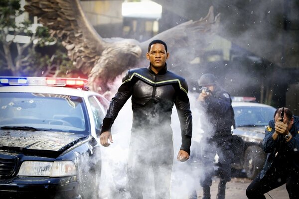 El Actor Will Smith. Tiroteo en la película