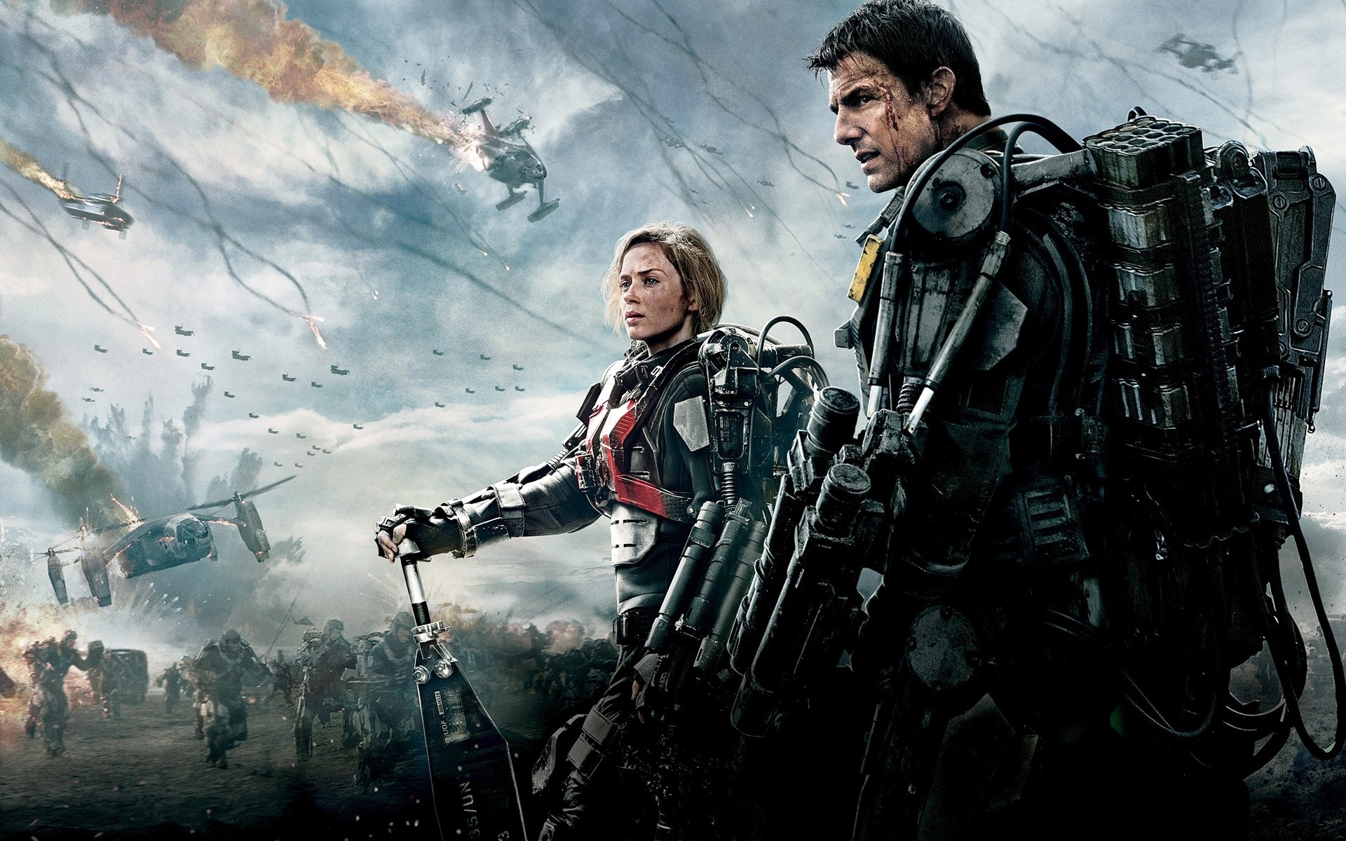 waffen kampf actionfilm emily blunt facette der zukunft fantasy technik tom cruise