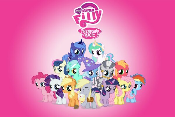 Cute ponies. Cartoon. mlp