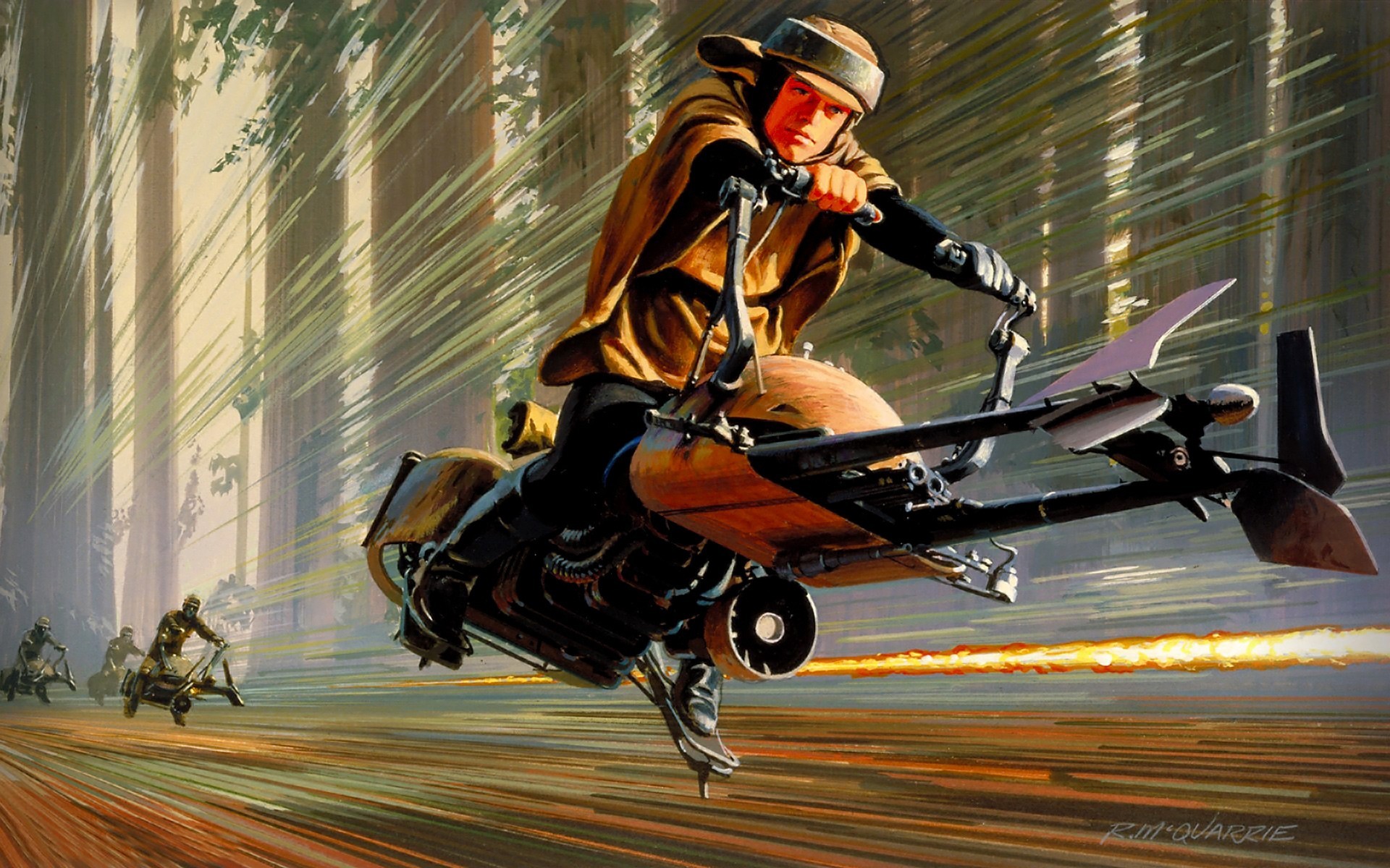 tar wars speed bike picture art film