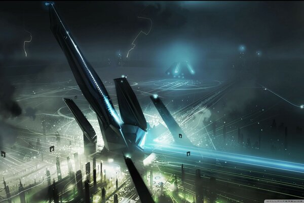 Concept art for the film Tron