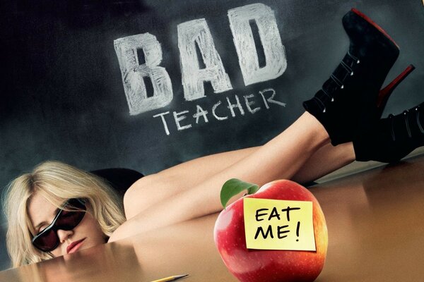 Bad teacher, red apple