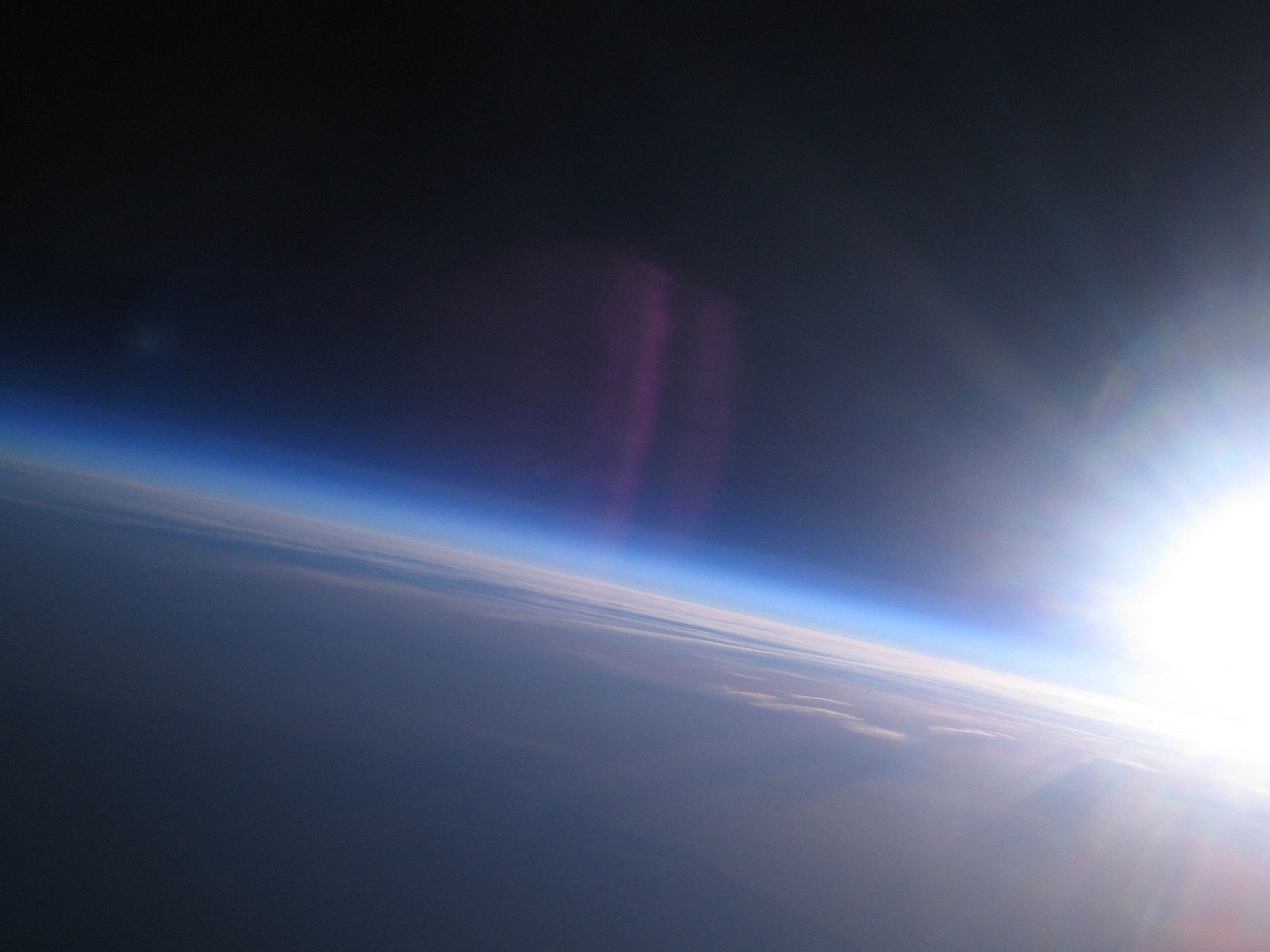 planeta tierra atmósfera nubes cielo sol