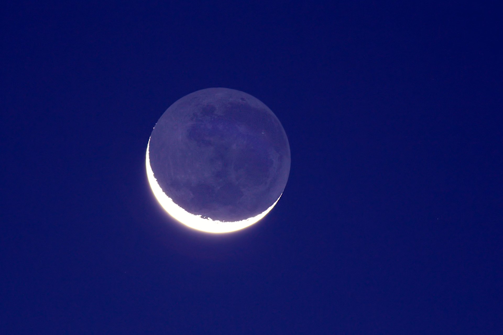 cielo luna mezzaluna luce