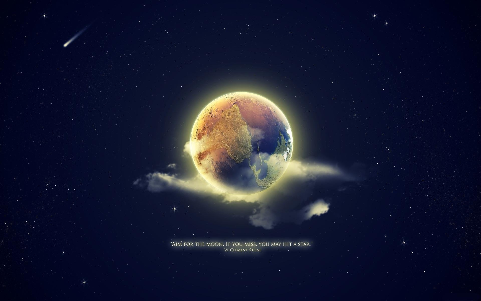 planet land moon star quote statement background wallpaper