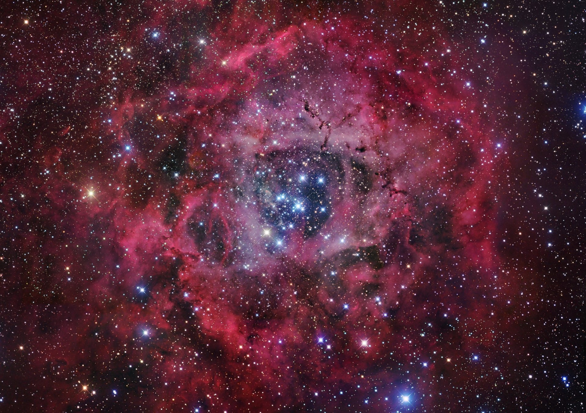 nébuleuse nébuleuse rosette étoiles