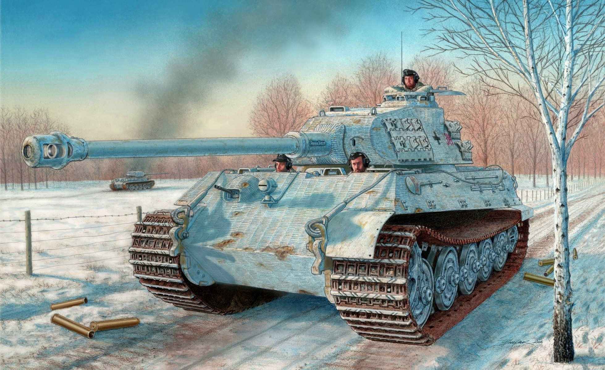 rysunek tiger ii tiger 2 czołg ciężki