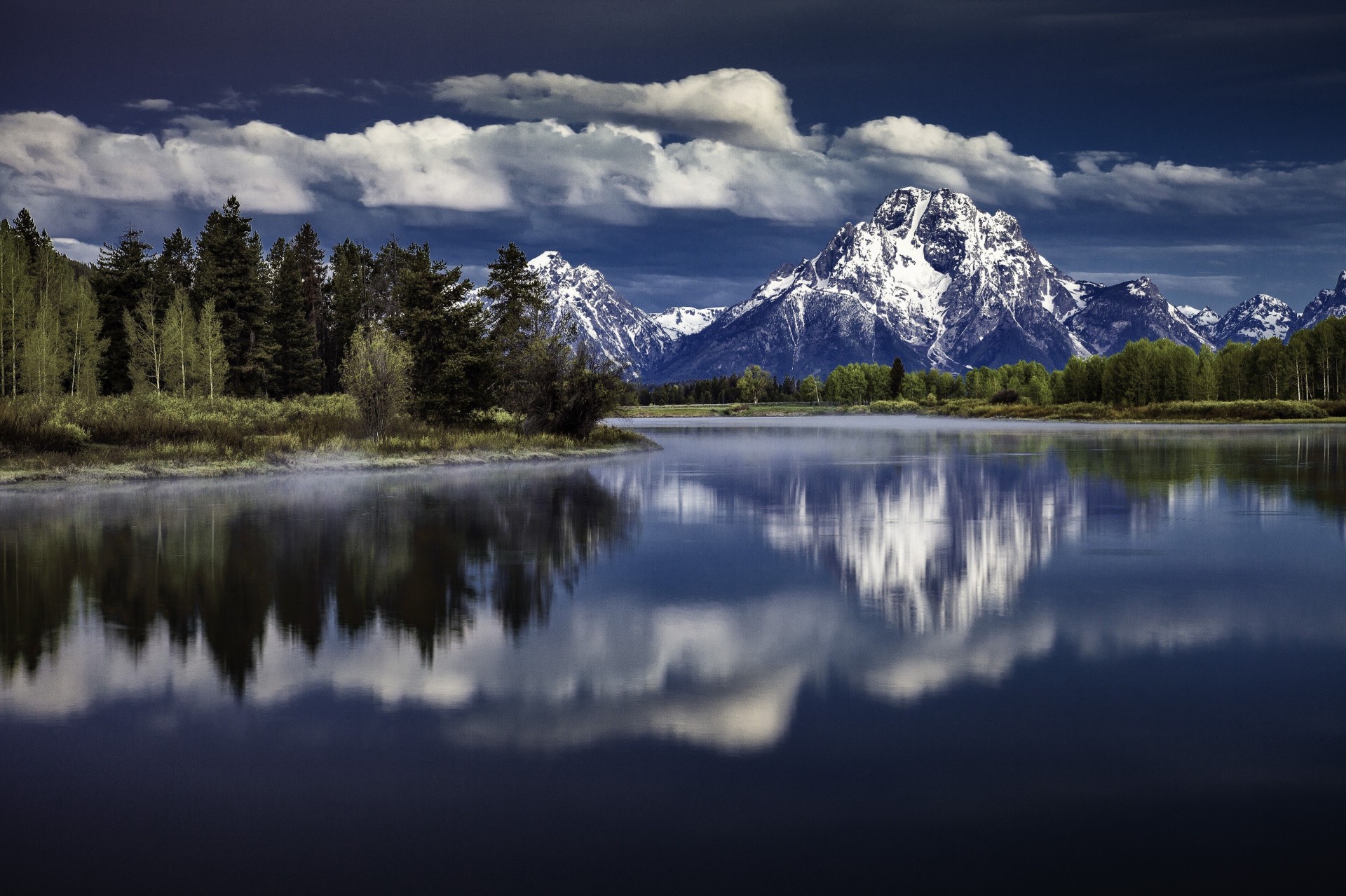 lago montañas paisaje