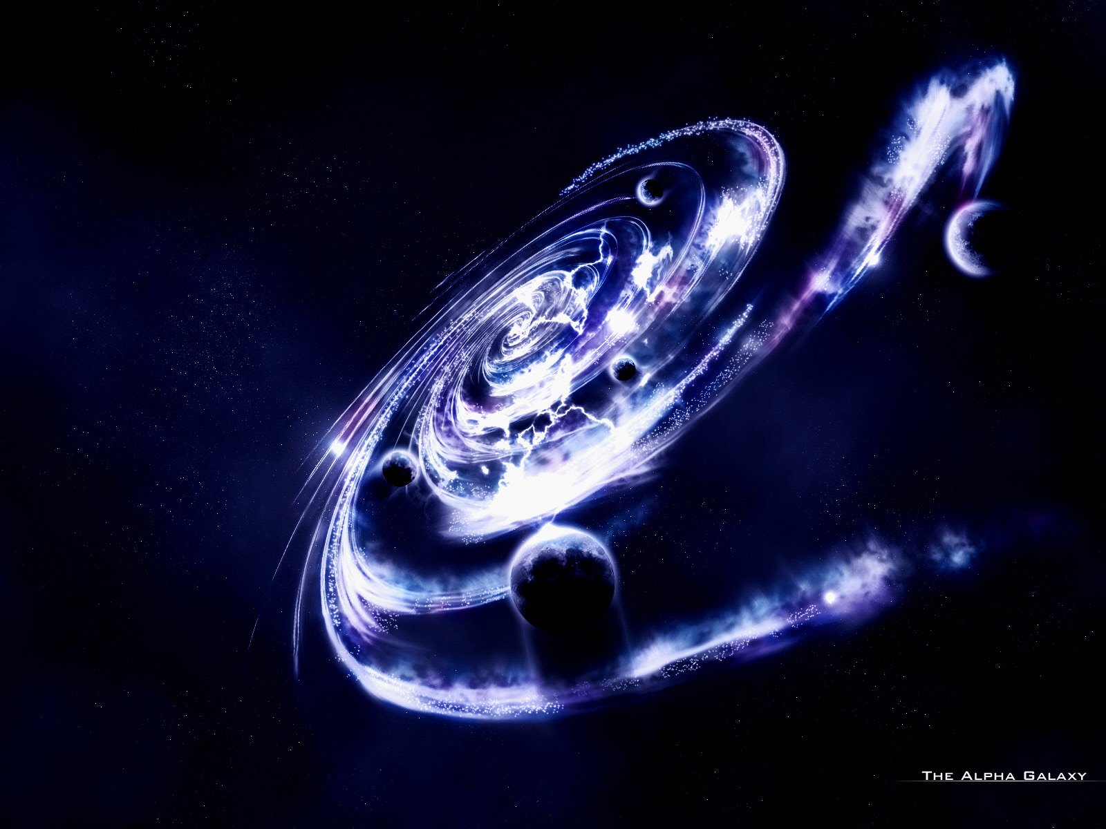 galaxia espiral planetas