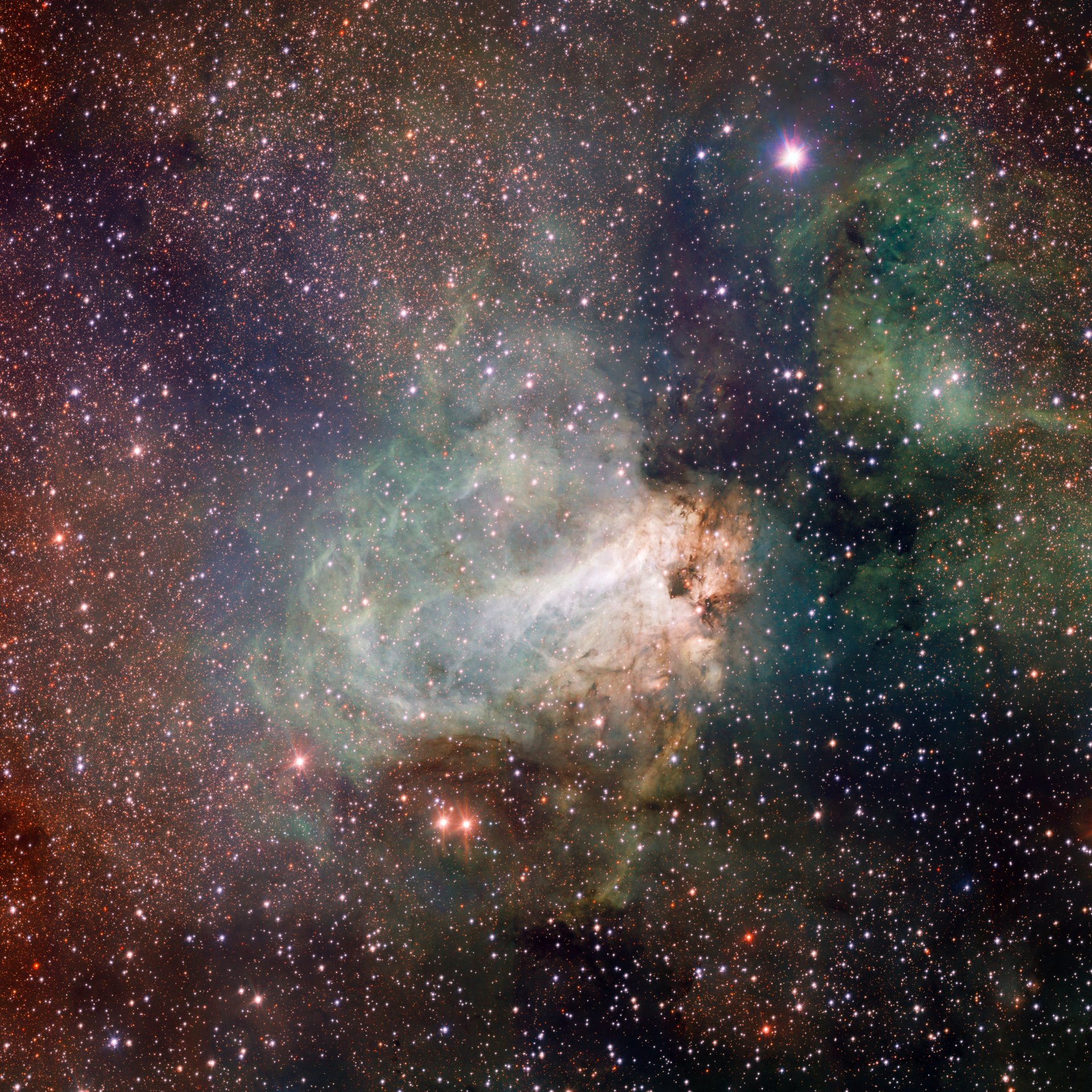 nebulosa omega constelación sagitario cisne estrellas