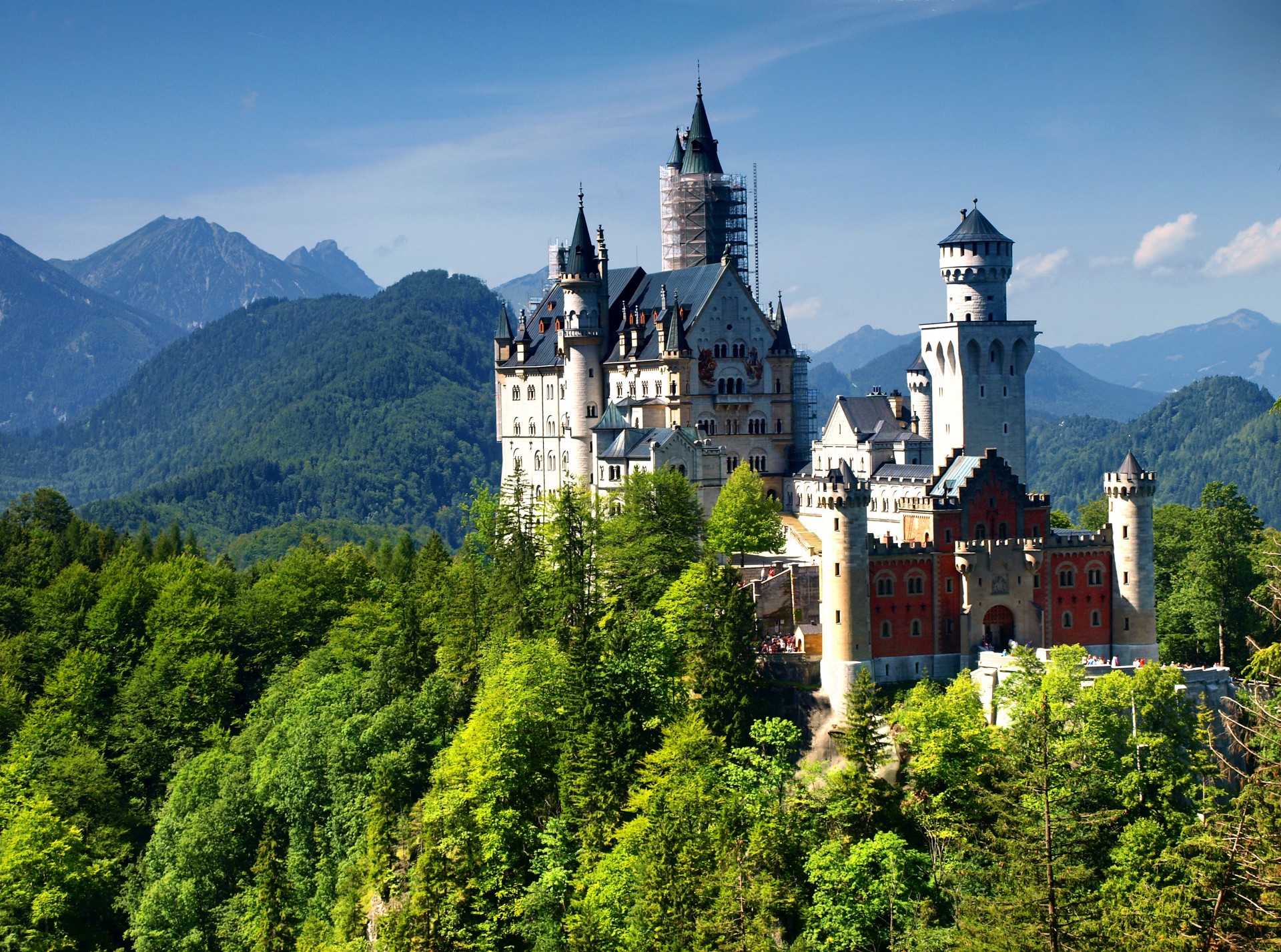 verrouillage bavière alpes montagne réparation château de neuschwanstein