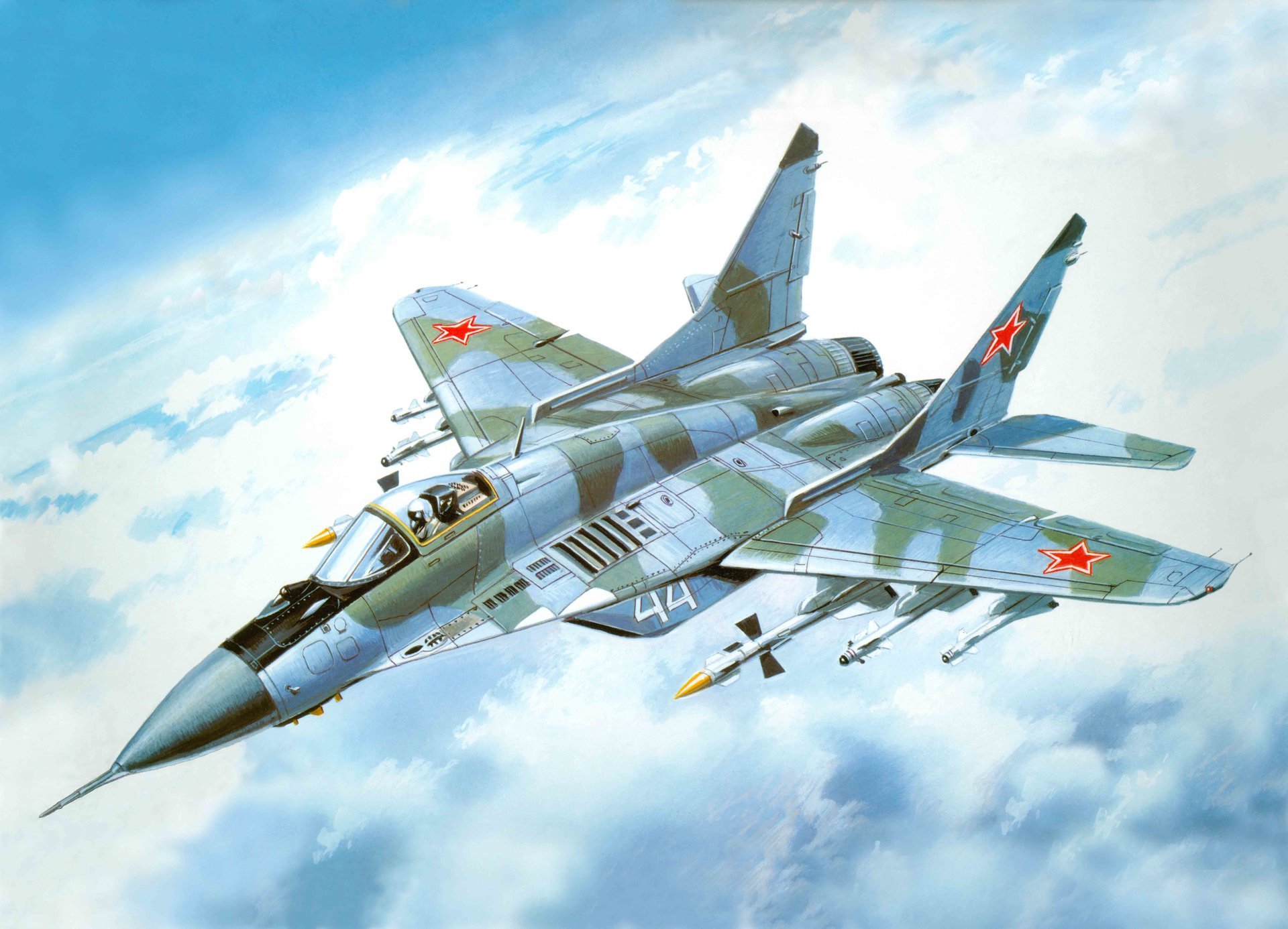 ruso mig-29 soviético arte mig-29 avión