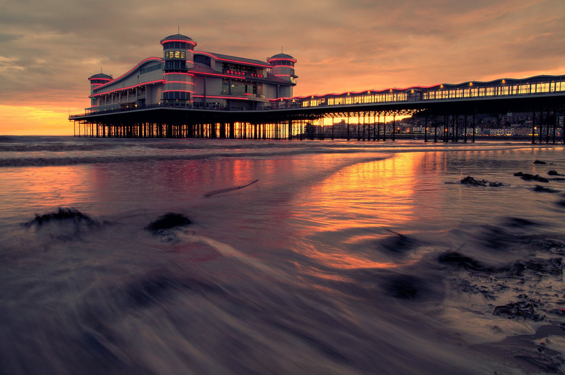 meer ufer wellen sonnenuntergang sonne hotel wasser