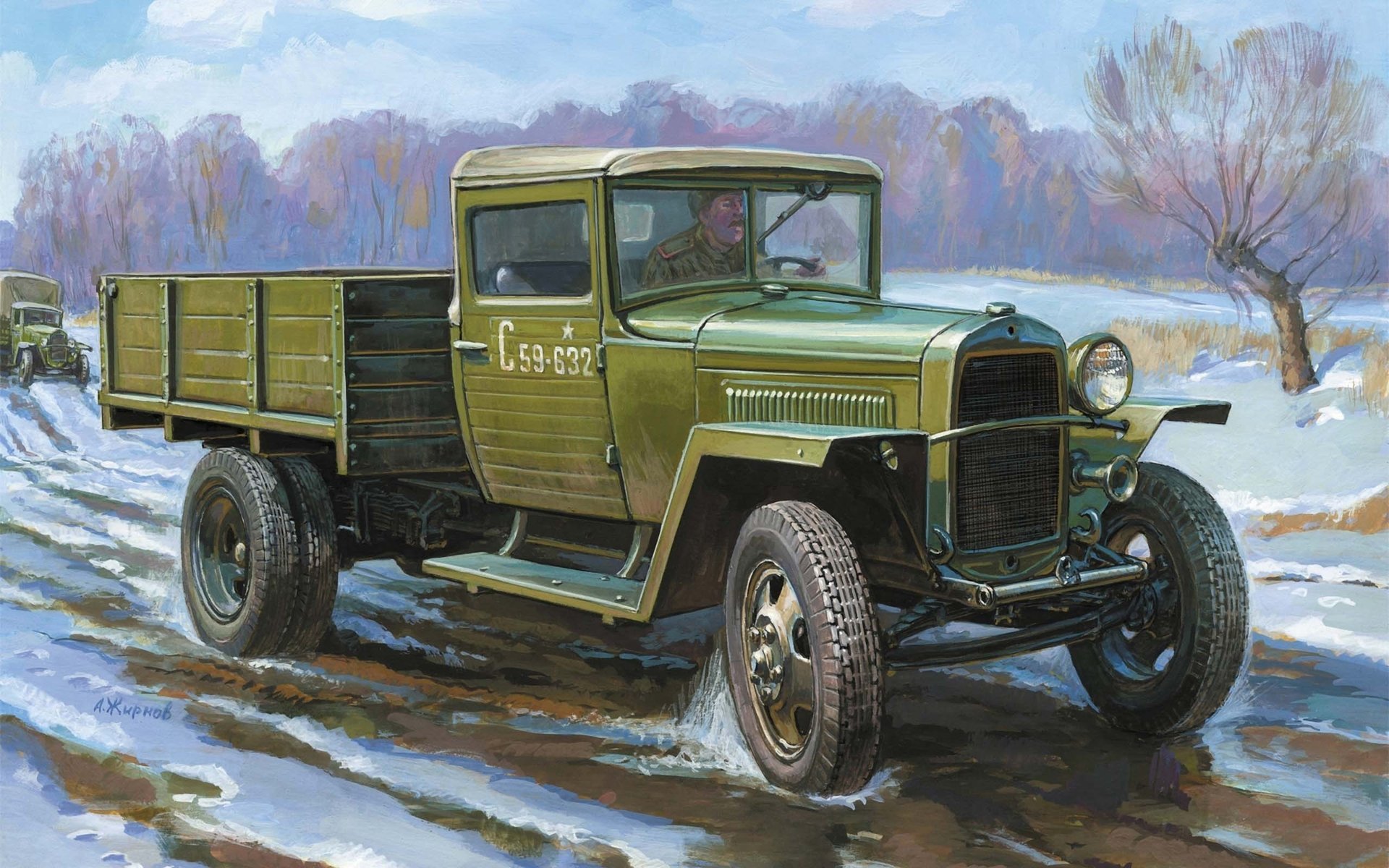 oviet army gaz-mm lorry car