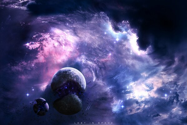 Beautiful art of space bright