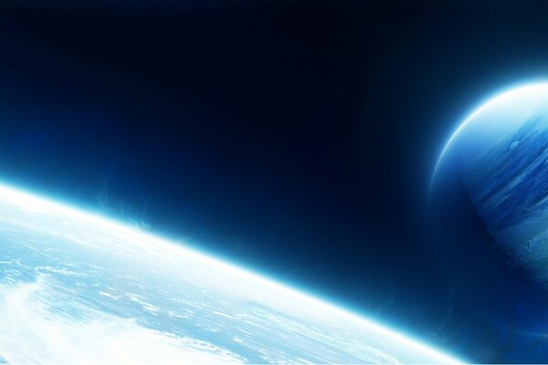 View of the planet from outer space