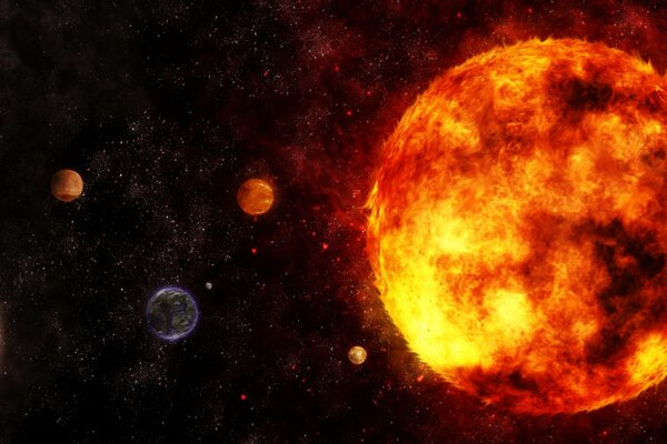 Le dimensioni del sole rispetto a Giove sono sorprendenti )