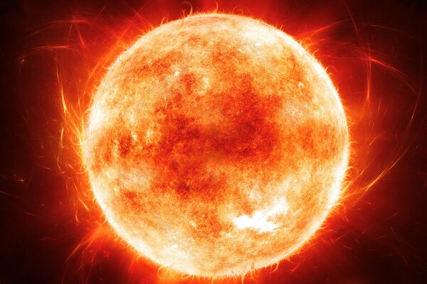 Emissioni luminose di luce dal sole