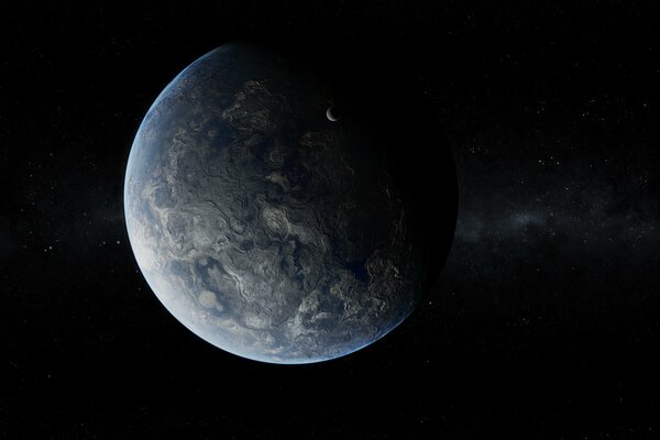 Spazio oscuro e pianeta terra solitario