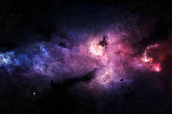Nebulosa cósmica multicolor de las estrellas