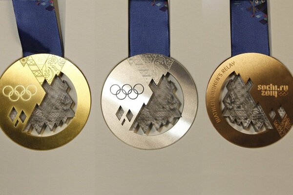 Tres medallas olímpicas de Sochi 2014
