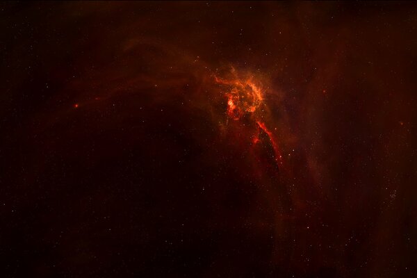 The ghostly glow of the nebula of outer space