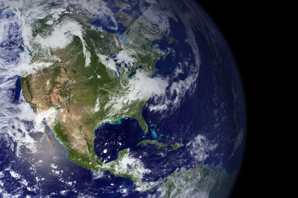 Hermosa foto desde el espacio del planeta tierra y la Luna