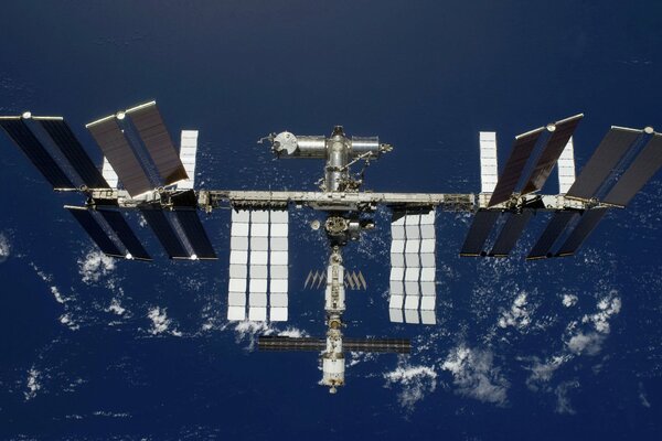 Orbital stations , solar battery modules