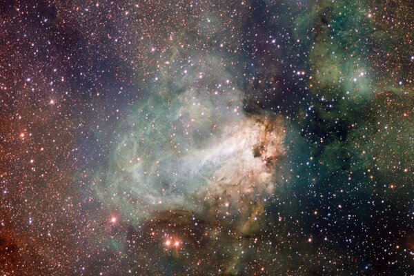 Costellazione del Sagittario nella nebulosa Celeste