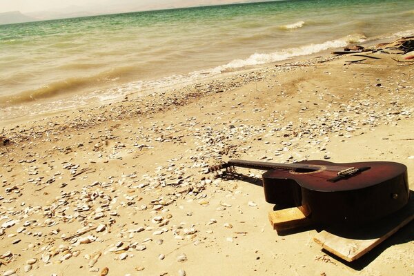 Guitar by the sea