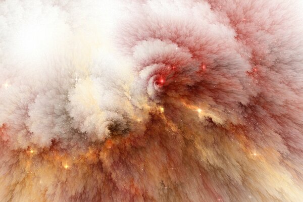 Vortici desertici di stelle di diversi colori