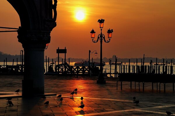 Piazza San Marco al tramonto