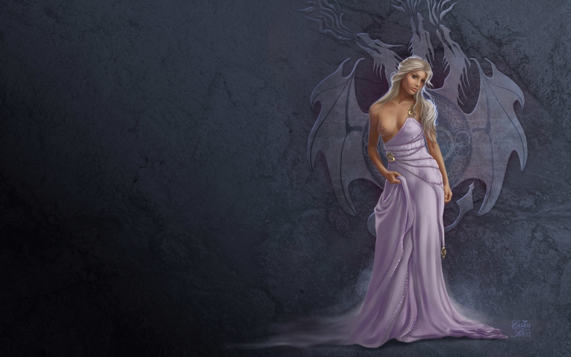 arte chica fondo pechos daenerys targaryen dragón vestir juego de tronos