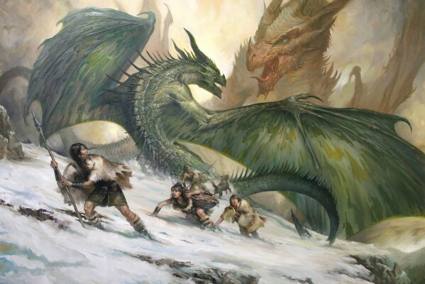 Dragons and girls in the mountains