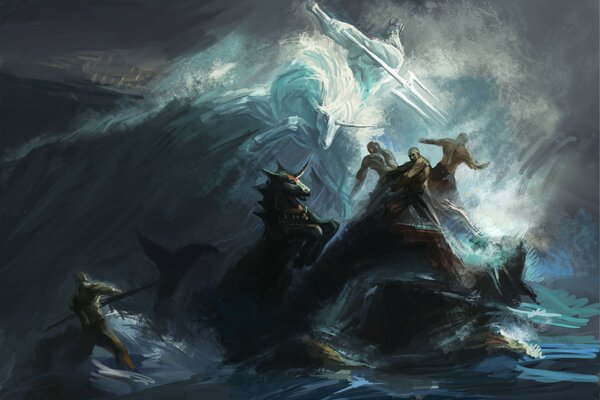 The miracle of the sea attacks men