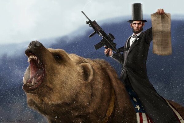 Oso Grizzly. las fantasías de Lincoln