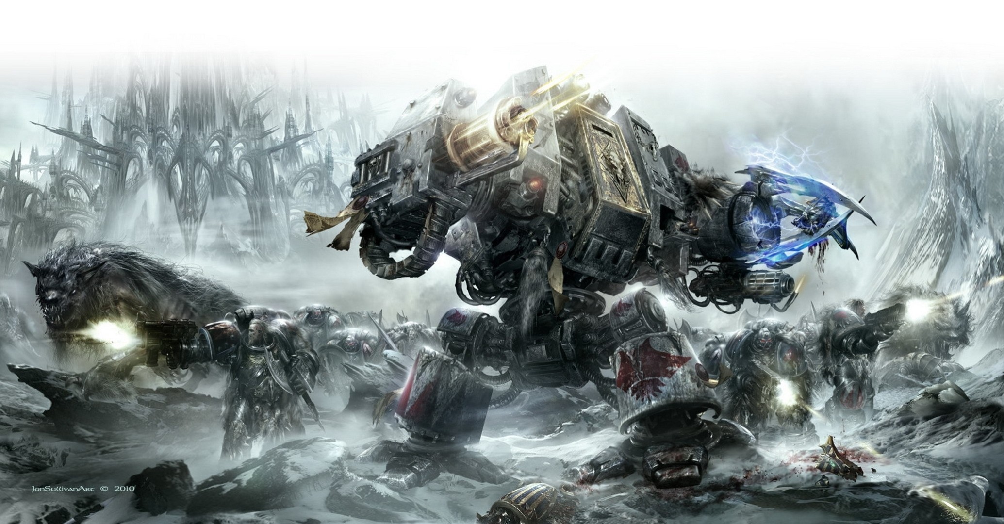 kosmiczne wilki wilki dreadnought warhammer 40k