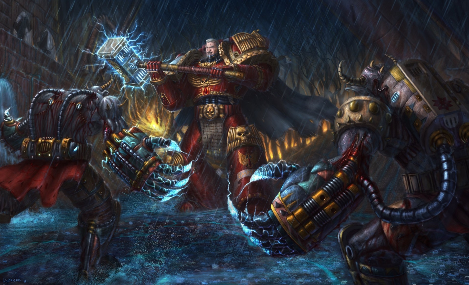 40k space marine warhammer daemons hammer