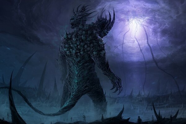 Monstruo gigante chriscold. Arte