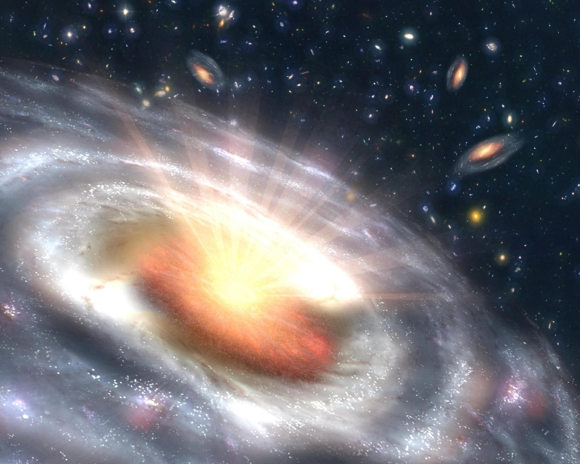 galaxy quasar explosion